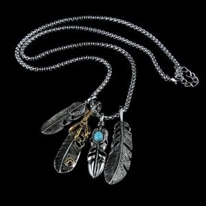 Sold Silver toned feather necklace